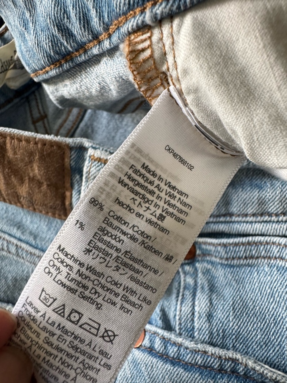 Madewell The Curvy Perfect Vintage Wide Leg Crop Jeans size 28 - Picture 8 of 8